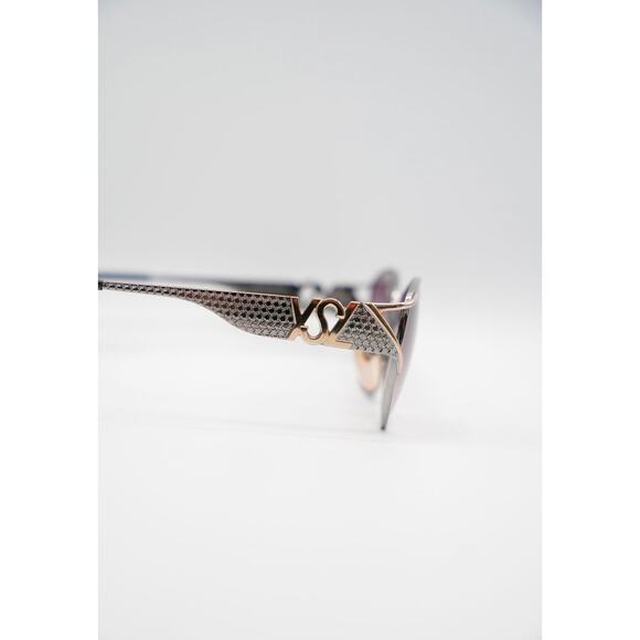YSL Vintage Gradient Silver and Gold Oval Sunglasses main image 2